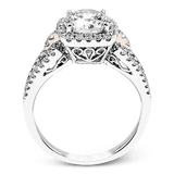 Engagement Ring in 18k Gold with Diamonds