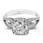 Engagement Ring in 18k Gold with Diamonds