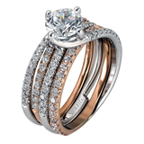 Wedding Set in 18k Gold with Diamonds