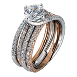 Wedding Set in 18k Gold with Diamonds