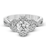 Engagement Ring in 18k Gold with Diamonds