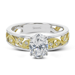 Engagement Ring in 18k Gold with Diamonds