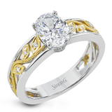 Engagement Ring in 18k Gold with Diamonds