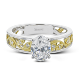 Engagement Ring in 18k Gold with Diamonds