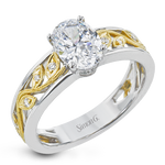 Engagement Ring in 18k Gold with Diamonds