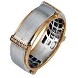 Men Ring in 14k Gold with Diamonds