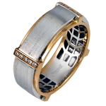 Men Ring in 14k Gold with Diamonds