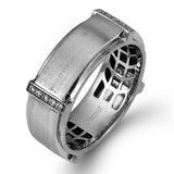 Men Ring in 14k Gold with Diamonds
