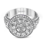 Engagement Ring in 18k Gold with Diamonds