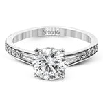 Engagement Ring in 18k Gold with Diamonds
