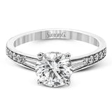 Engagement Ring in 18k Gold with Diamonds