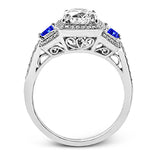 Engagement Ring in 18k Gold with Diamonds