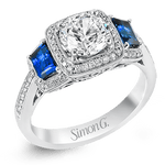 Engagement Ring in 18k Gold with Diamonds