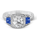 Engagement Ring in 18k Gold with Diamonds