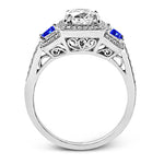 Engagement Ring in 18k Gold with Diamonds