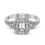 Engagement Ring in 18k Gold with Diamonds