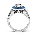 Engagement Ring in 18k Gold with Diamonds