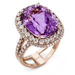 Color Ring in 18k Gold with Diamonds