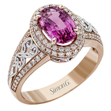 Color Ring in 18k Gold with Diamonds
