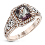 Color Ring in 18k Gold with Diamonds