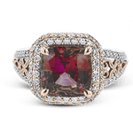 Color Ring in 18k Gold with Diamonds