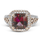 Color Ring in 18k Gold with Diamonds