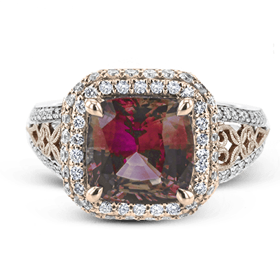 Color Ring in 18k Gold with Diamonds