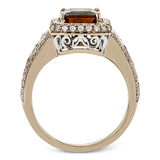 Color Ring in 18k Gold with Diamonds