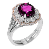 Color Ring in 18k Gold with Diamonds