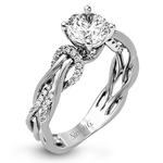 Engagement Ring in 18k Gold with Diamonds