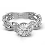 Engagement Ring in 18k Gold with Diamonds
