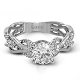 Engagement Ring in 18k Gold with Diamonds