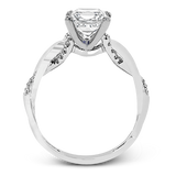 Engagement Ring in 18k Gold with Diamonds