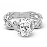 Engagement Ring in 18k Gold with Diamonds