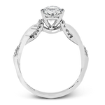 Engagement Ring in 18k Gold with Diamonds