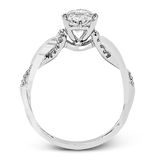 Engagement Ring in 18k Gold with Diamonds