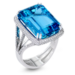 Color Ring in 18k Gold with Diamonds