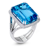 Color Ring in 18k Gold with Diamonds