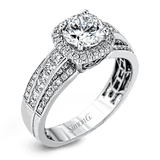 Engagement Ring in 18k Gold with Diamonds