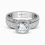 Engagement Ring in 18k Gold with Diamonds
