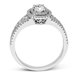 Engagement Ring in 18k Gold with Diamonds