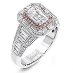 Engagement Ring in 18k Gold with Diamonds