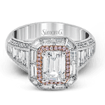 Engagement Ring in 18k Gold with Diamonds