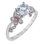 Engagement Ring in 18k Gold with Diamonds