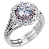 Engagement Ring in 18k Gold with Diamonds