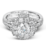 Engagement Ring in 18k Gold with Diamonds