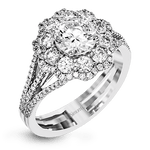 Engagement Ring in 18k Gold with Diamonds