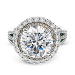 Engagement Ring in 18k Gold with Diamonds