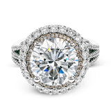 Engagement Ring in 18k Gold with Diamonds