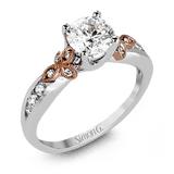 Engagement Ring in 18k Gold with Diamonds